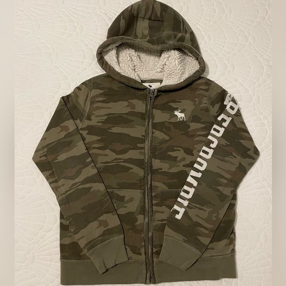 Abercrombie Kids Sherpa Full Zip Hoodie -Size 13-14